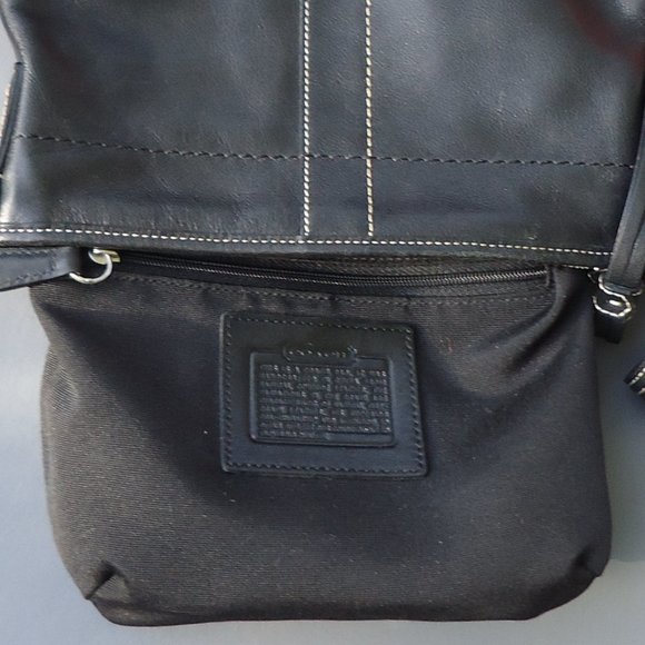 COACH Black Leather Small Crossbody Purse. - Picture 16 of 16